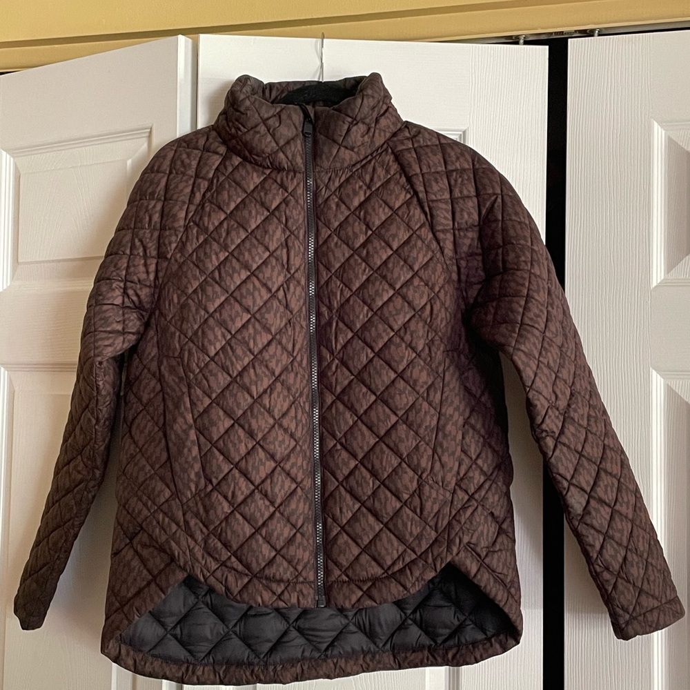 Athleta Brown Quilted Puffer Jacket